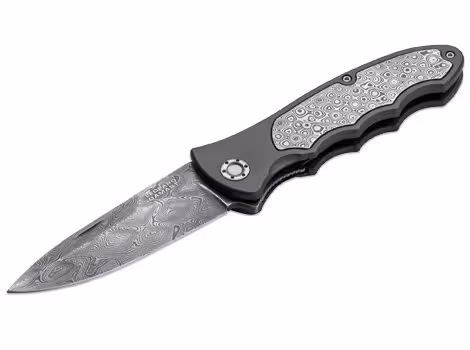 Zavírací damaškový nůž Böker Leopard-Damast III 110239DAM
