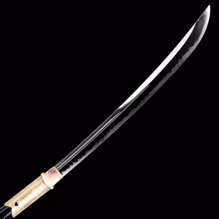 SHERU Japanese Naginata Sword - T-10 Steel, Real Choji Hamon