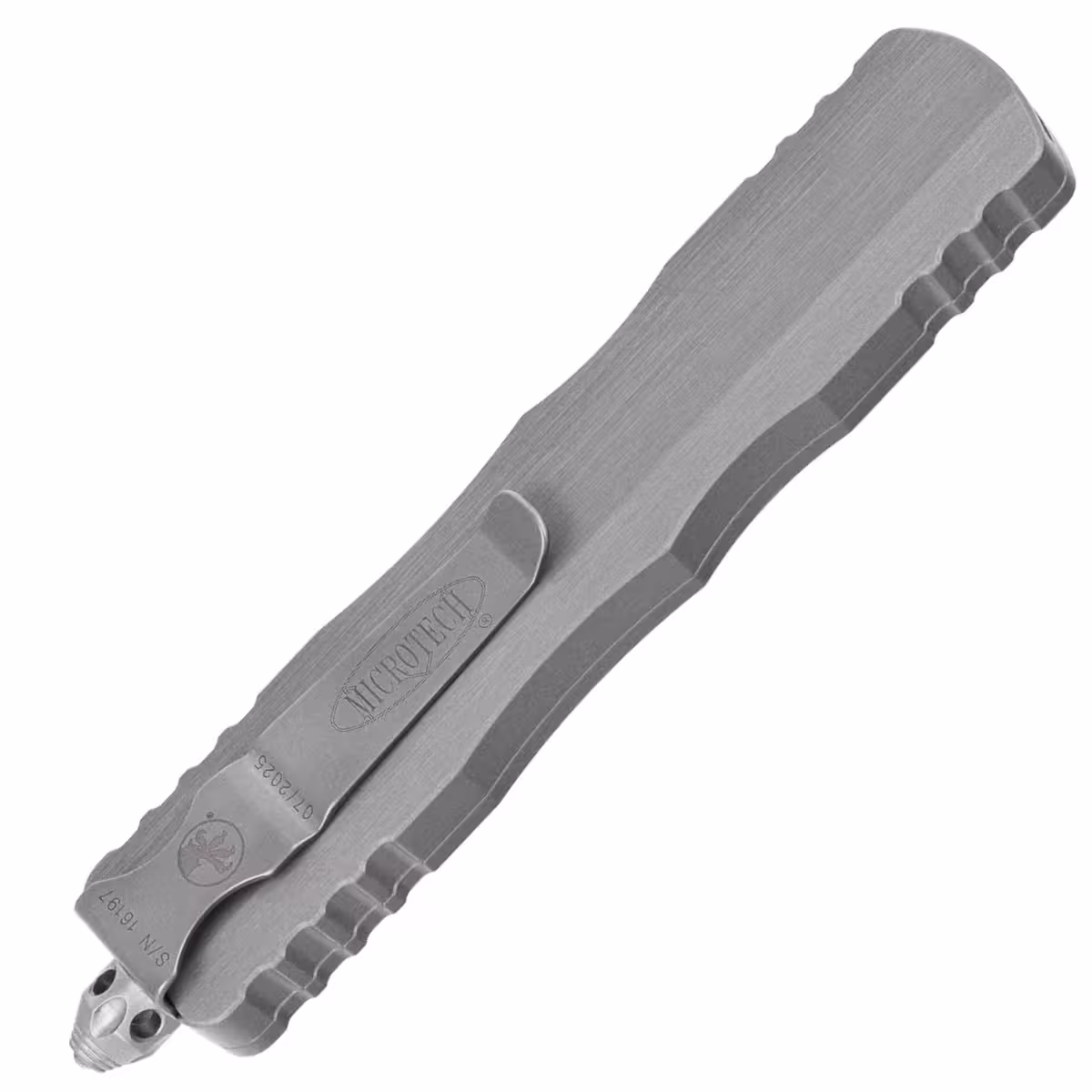 Microtech-Dirac-Delta-D-E-OTF-Knife-Natural-Clear-Aluminum-Stonewashed-M390-by-Tony-Marfione-227-10NC
