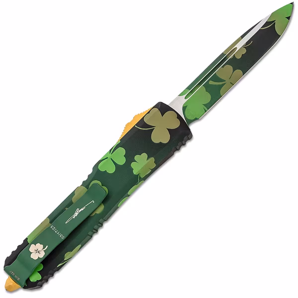 Microtech-Ultratech-Signature-Series-Tactical-Lucky-Clover-121-1SPDS