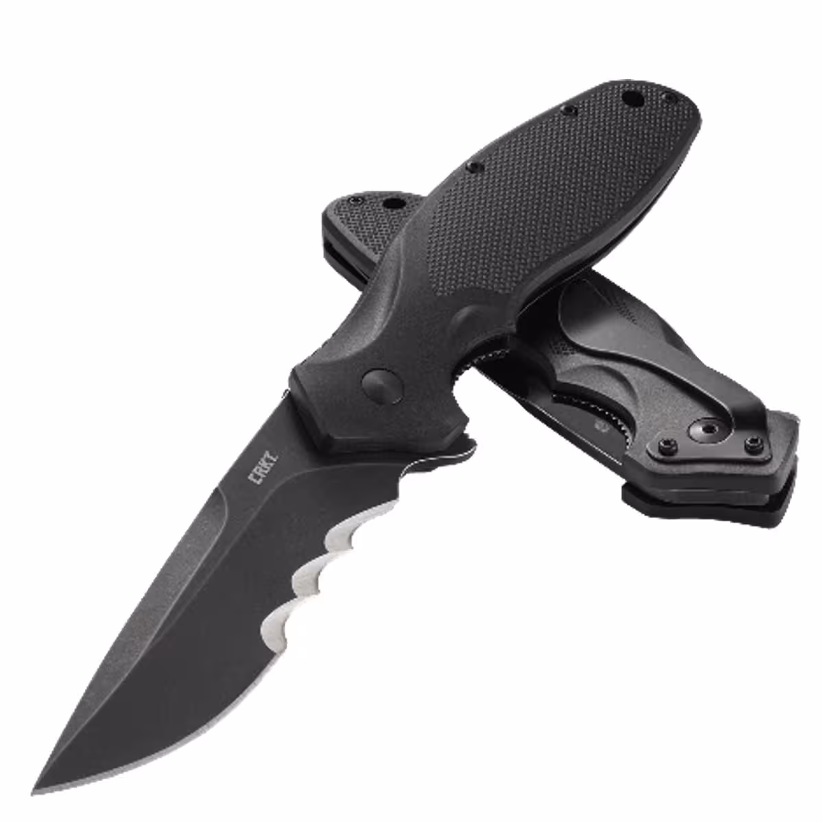 CRKT-SHENANIGAN-BLACK-WITH-VEFF SERRATIONS