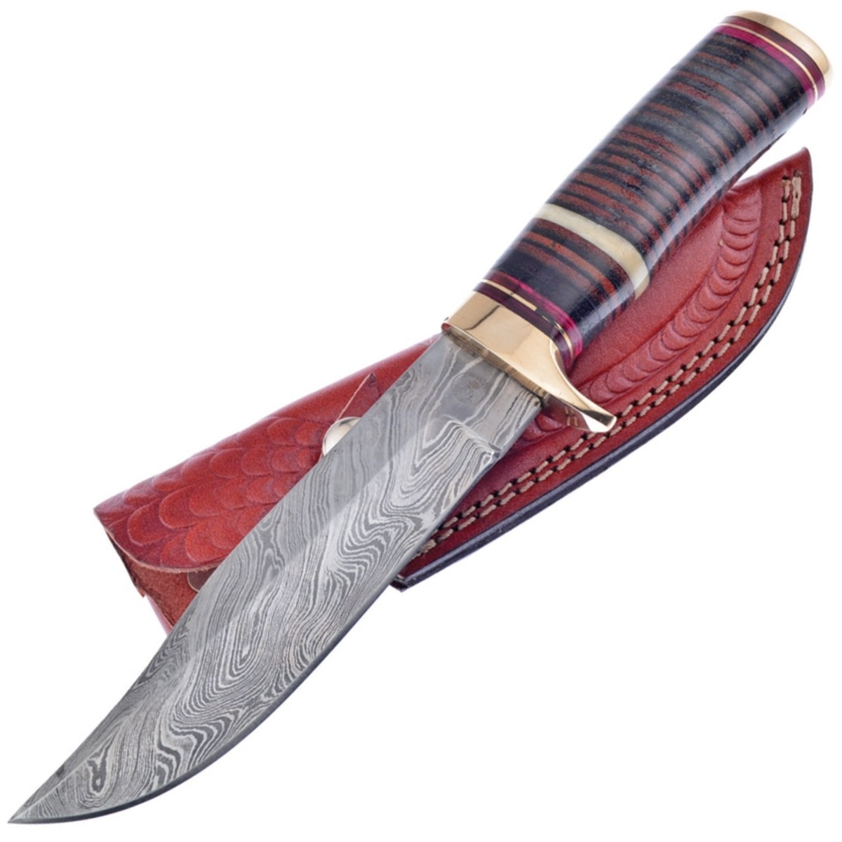 Damascus-Bowie-Stacked-Leather