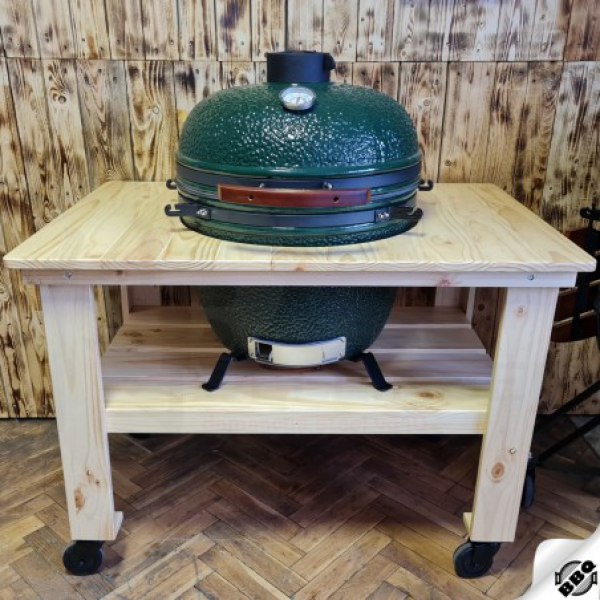 dřevěný borovicový stůl pro keramický gril kamado 23