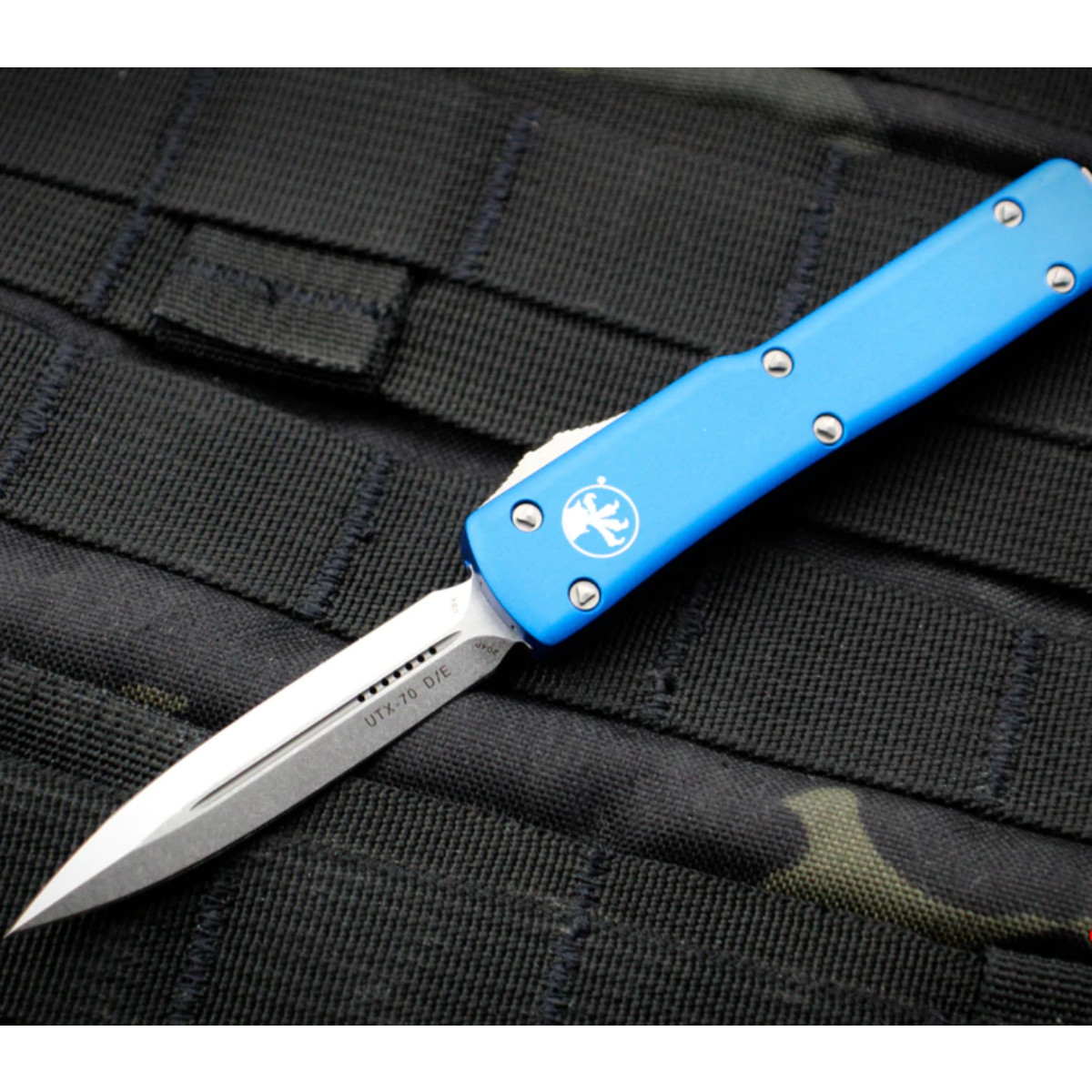 Vystřelovací Nůž Microtech UTX-70-Blue-Double-Edge