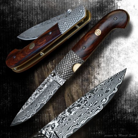 Lovecký zavírací damaškový nůž Dellinger SISSO Sentinell VG10