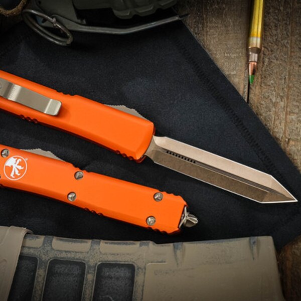 Microtech-Ultratech-Orange-Spartan-Bronze-223-13OR