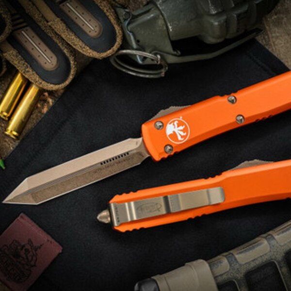 Microtech-Ultratech-Orange-Spartan-Bronze-223-13OR