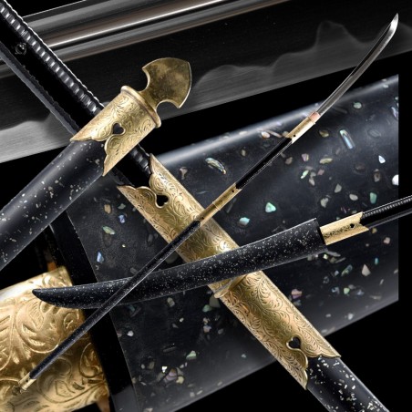 SHERU Japanese Naginata Sword - T-10 Steel