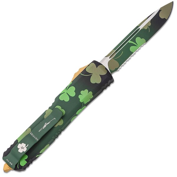 Microtech-Ultratech-Signature-Series-Shamrock-Pattern-121-2SPDS