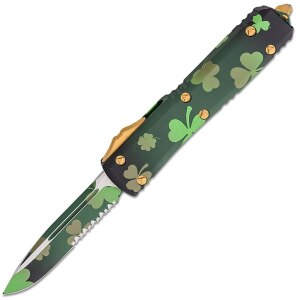 Microtech Ultratech Signature Series Shamrock Pattern 121-2SPDS Schießmesser