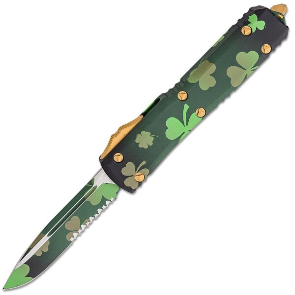 Microtech-Ultratech-Signature-Series-Shamrock-Pattern-121-2SPDS