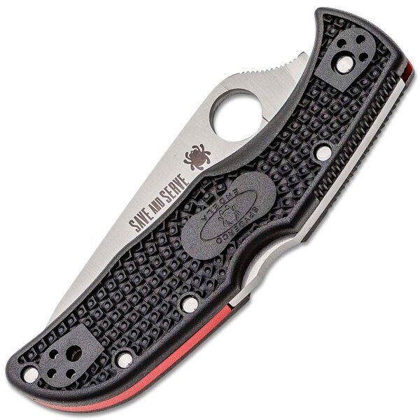 Spyderco-Endela-Lightweight-Thin-Red-Line-C243FPSBKRD