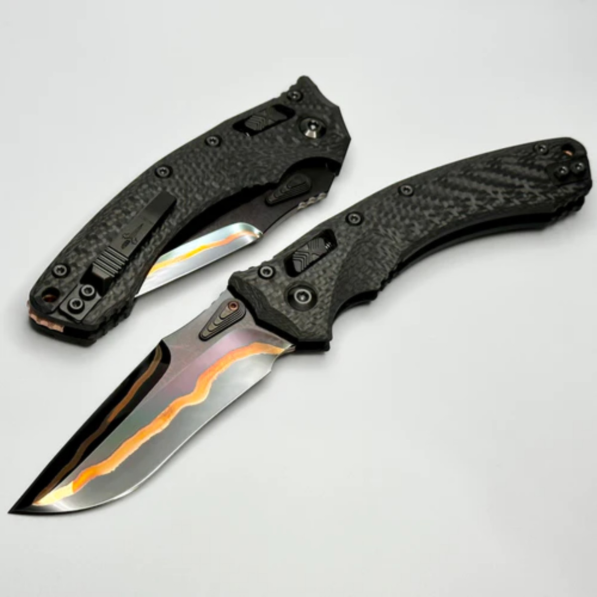 Marfione-Amphibian-Hot-Blued-Tiger-Mai-Baker-Forge-Damascus 