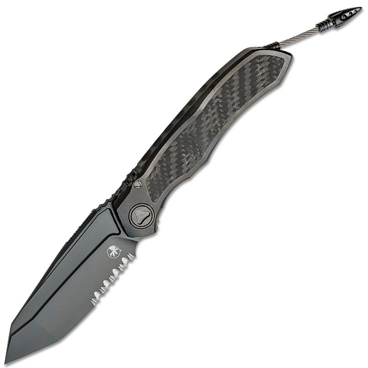 Microtech-Anax-Titanium-Handle-Carbon-191C-2DLCTCFITI