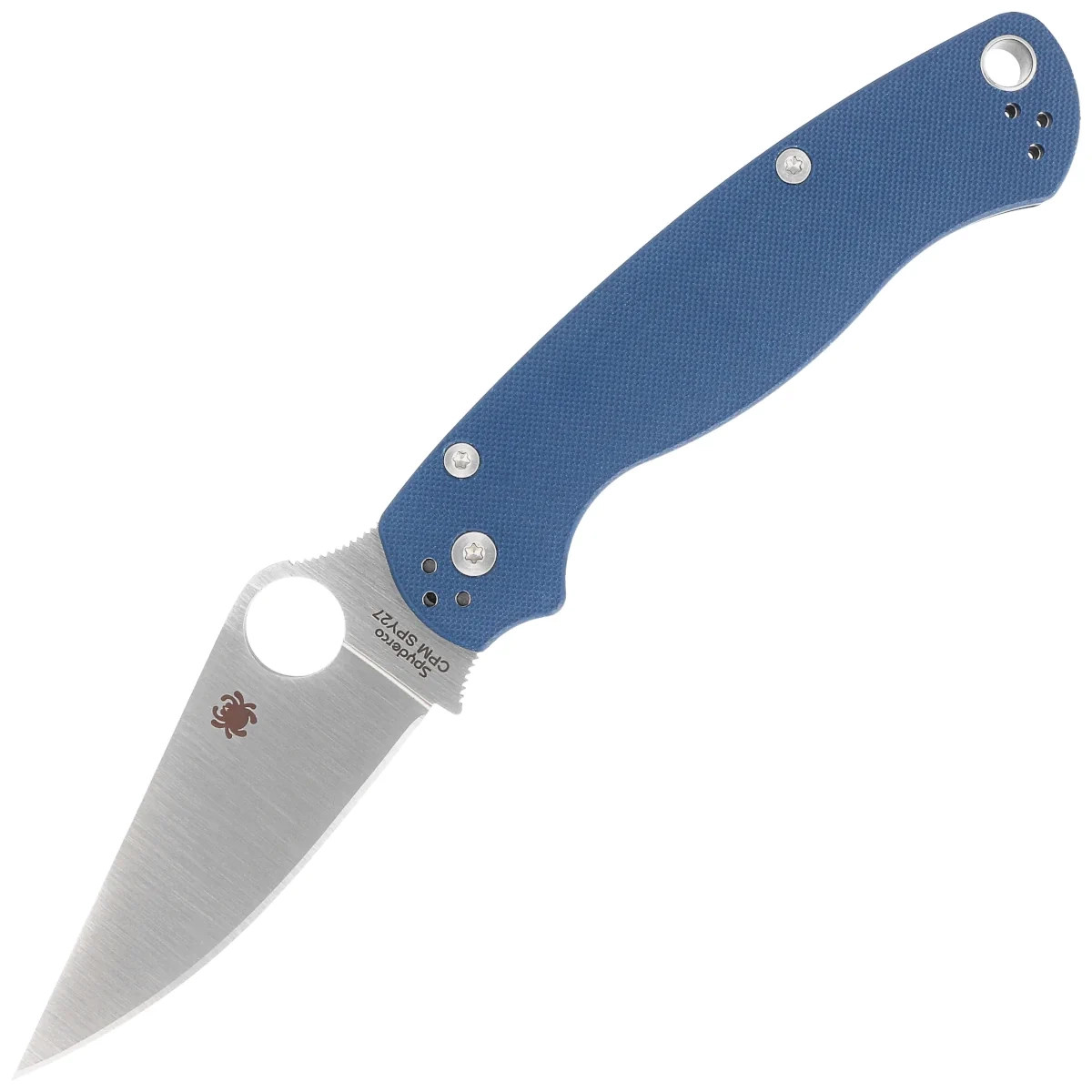 Spyderco-Para-Military-2-Cobalt-Blue-G10-Satin-CPM-SPY27-C81GPCBL2