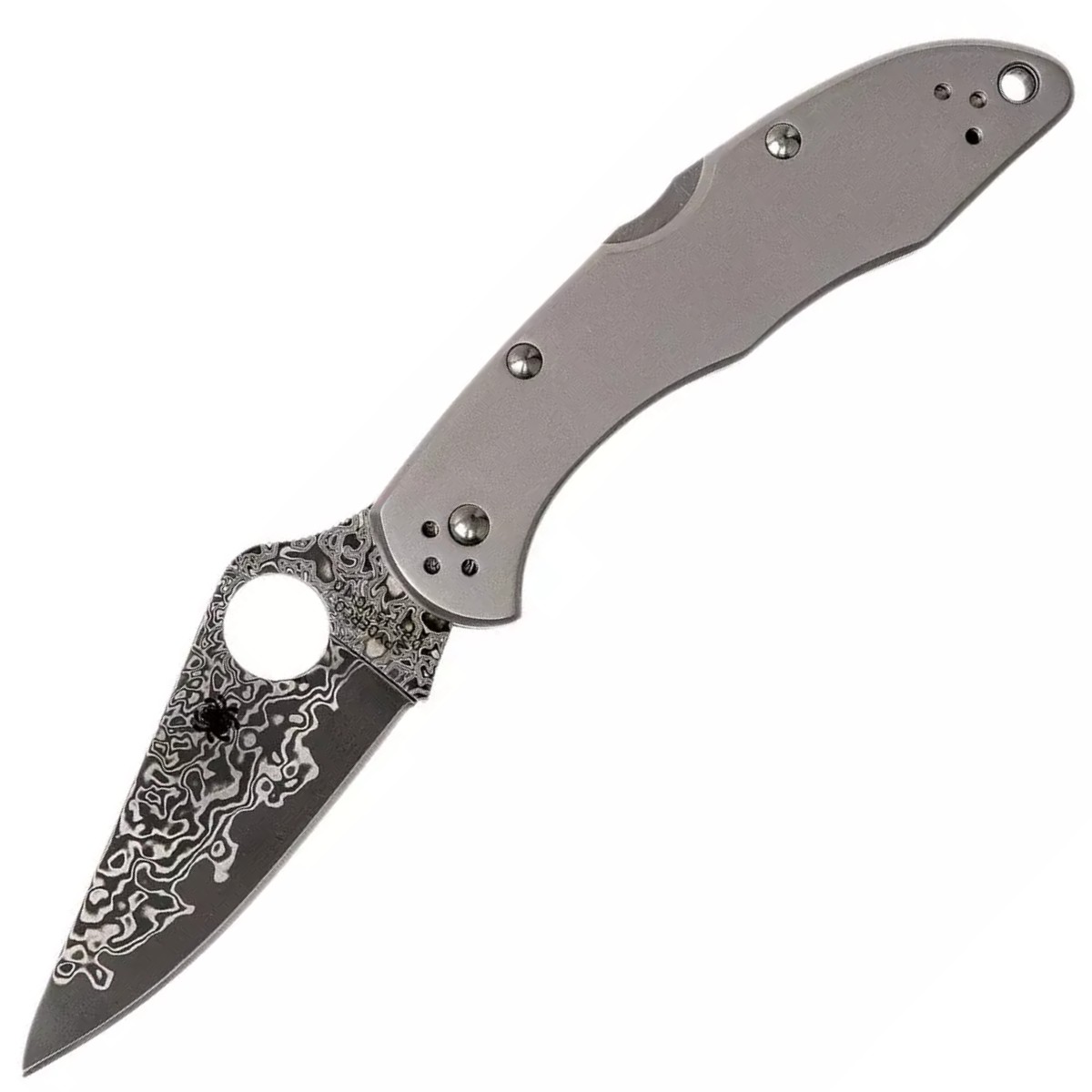 Spyderco-Delica-4-Titanium-Damascus-C11TIPD